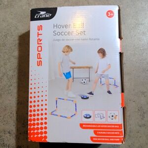 Crane Sports Hover Ball Soccer Set - Rechargeable LED Air Soccer Kit - Exc Cond